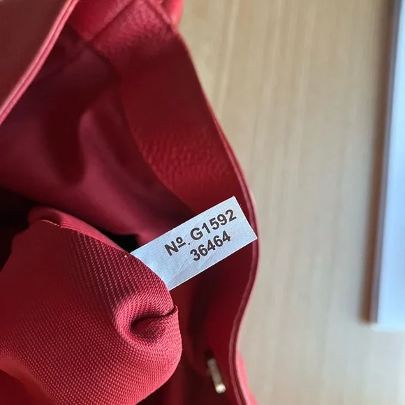 COACH Edie Refined Pebble Leather Lux Jasper Red Shoulder Bag - Picture 12 of 16